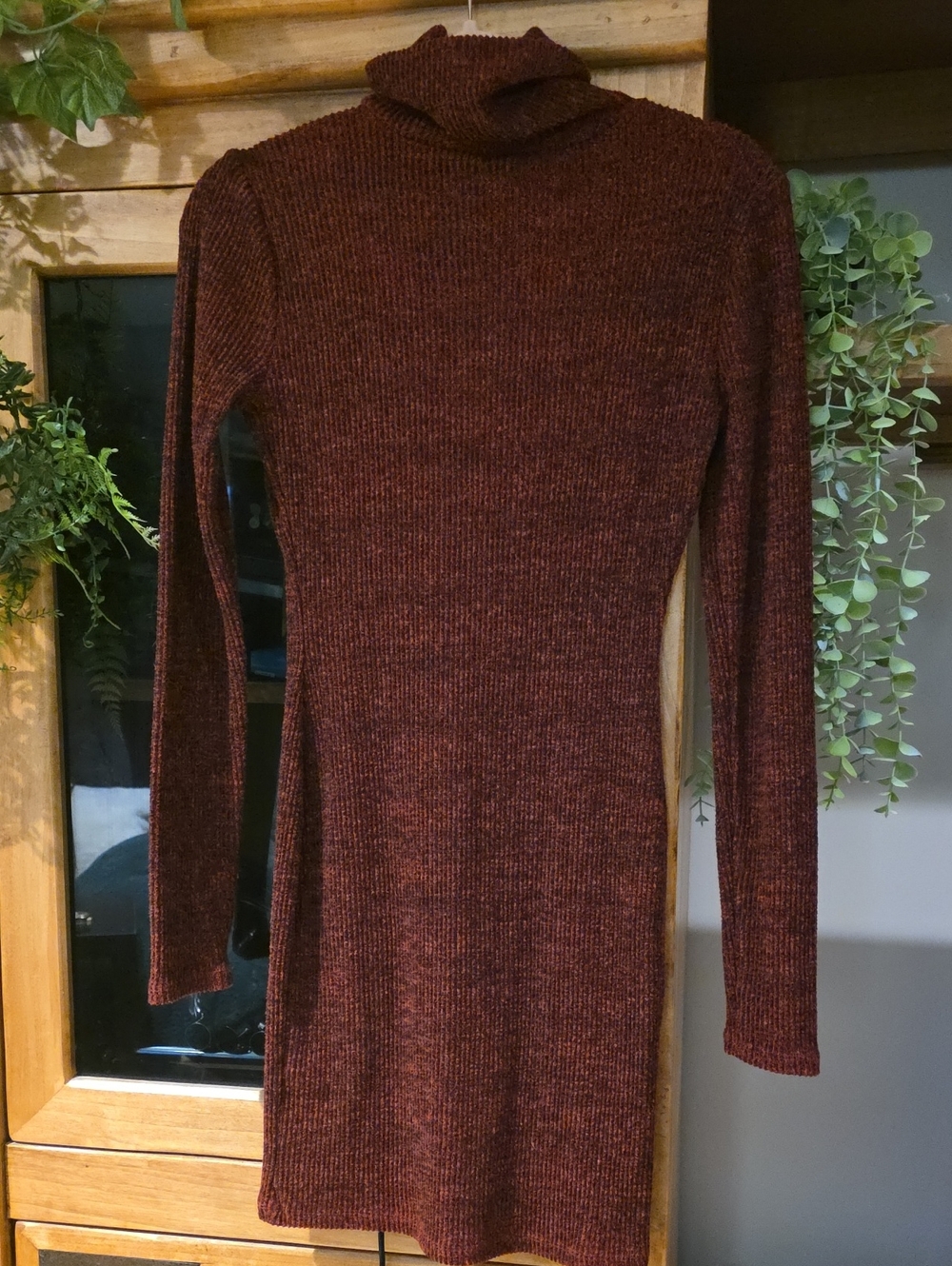 SO Burgandy Soft Knit Dress
